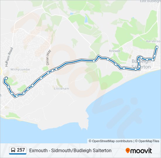 257 Bus Line Map