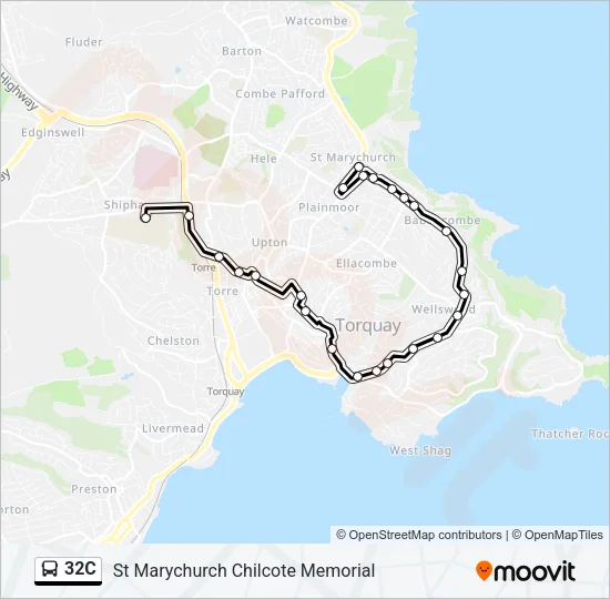 32C Bus Line Map