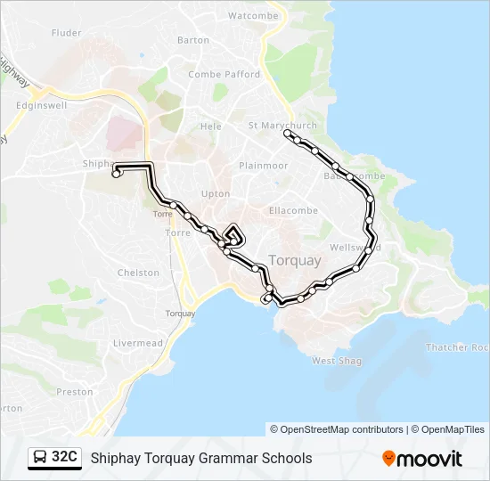 32C Bus Line Map