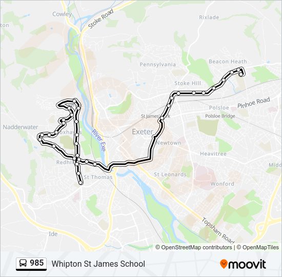 985 Bus Line Map