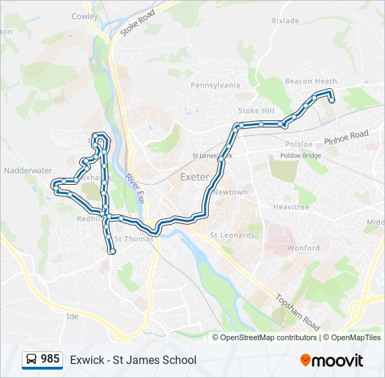 Bus 985 Route Map 985 Route: Schedules, Stops & Maps - St Thomas (Updated)