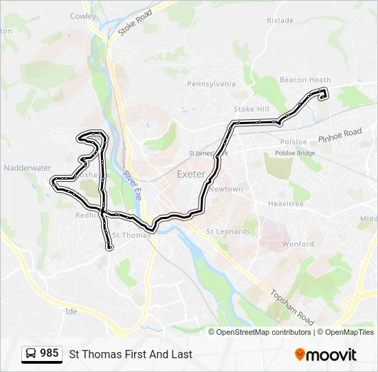 985 Bus Line Map
