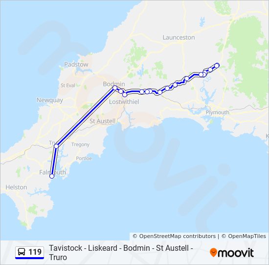 Bus 119 Route Map 119 Route: Schedules, Stops & Maps - Falmouth (Updated)