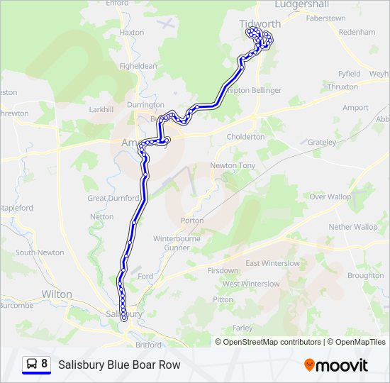 8 Bus Line Map