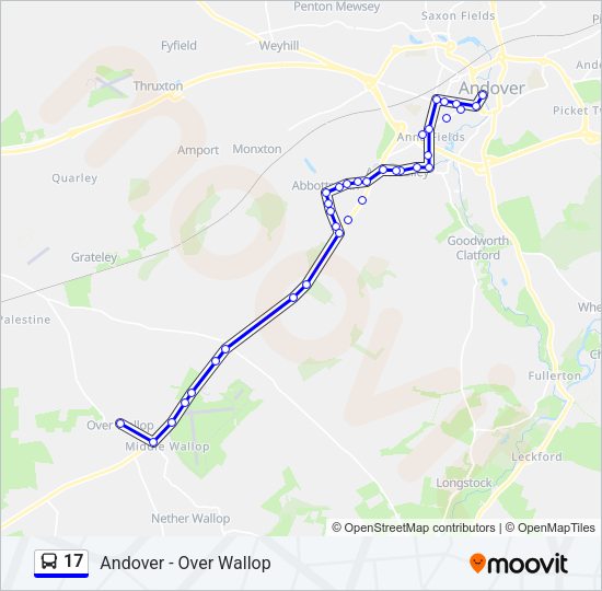 17 Bus Line Map