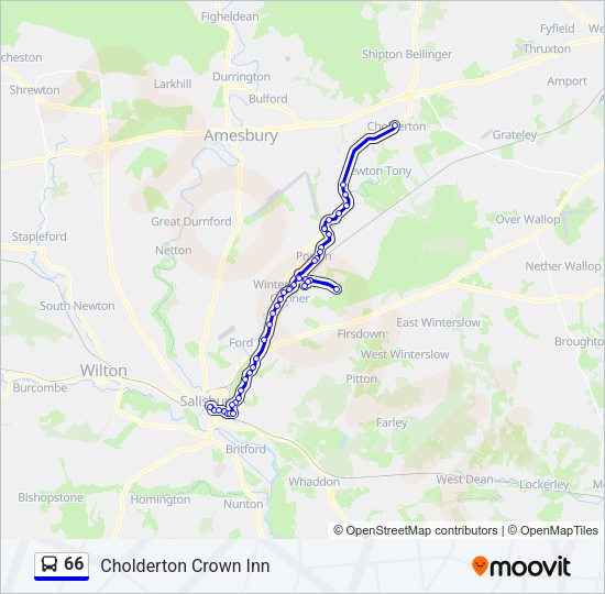 66 Bus Line Map