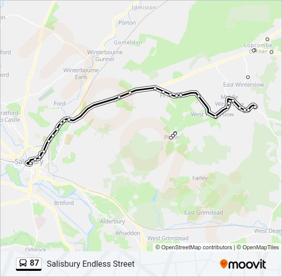 87 Bus Line Map