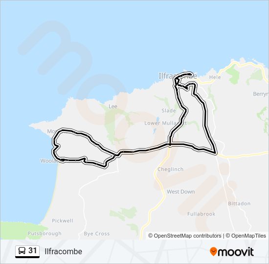 31 Bus Line Map