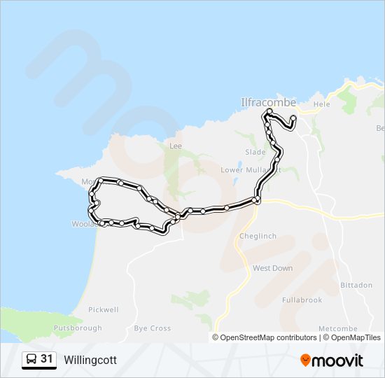 31 Bus Line Map