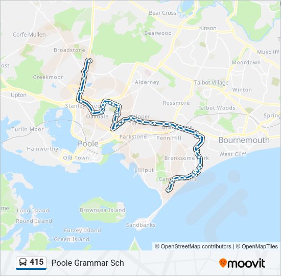 415 Bus Line Map