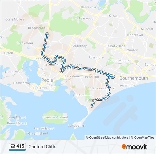 415 Bus Line Map