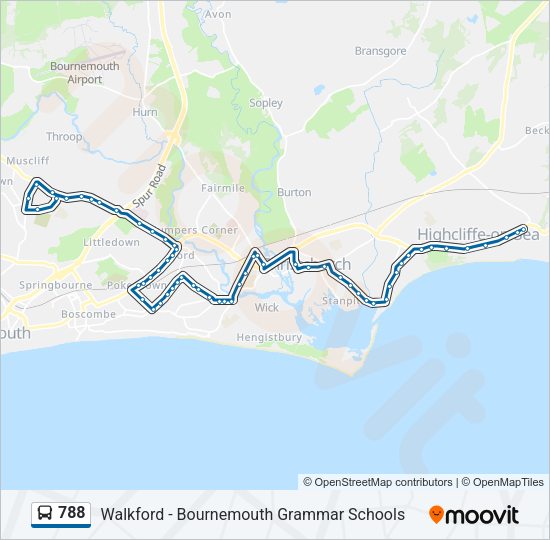788 Route Schedules, Stops & Maps Charminster (Updated)