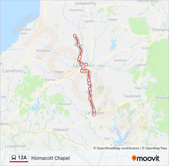 12A Bus Line Map