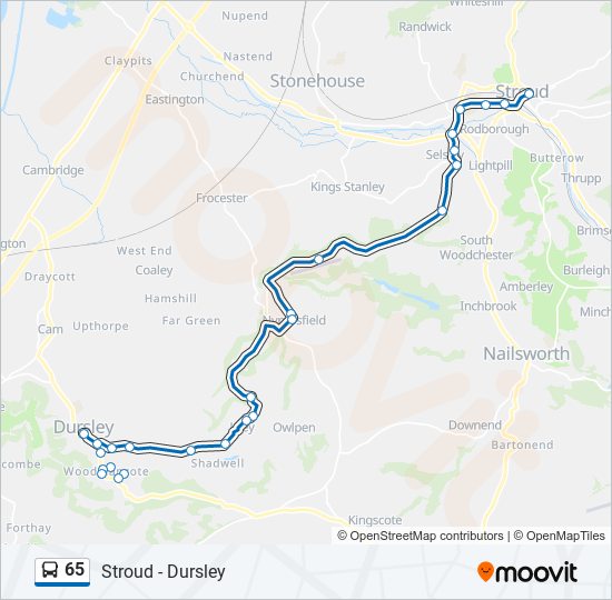 65 Route Schedules Stops And Maps Dursley Updated