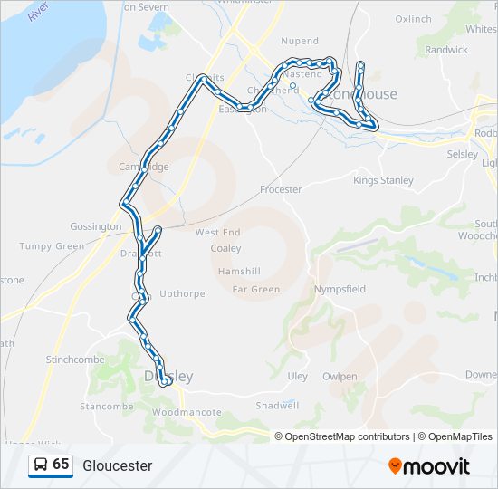 65 Bus Line Map