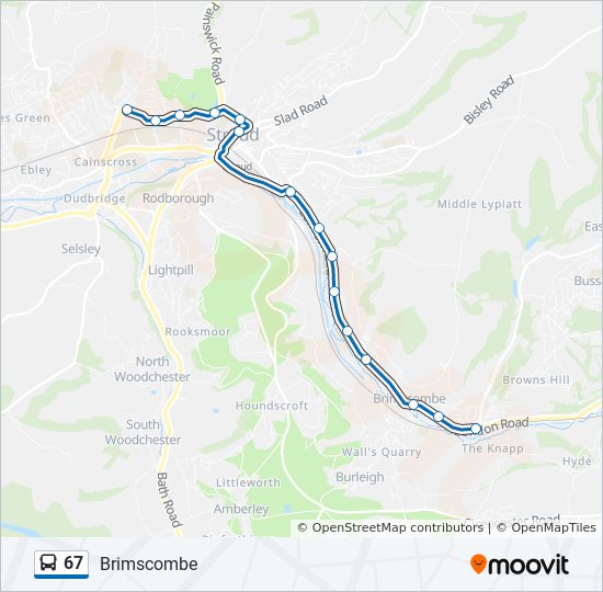 Bus 67 Route Map 67 Route: Schedules, Stops & Maps - Brimscombe (Updated)