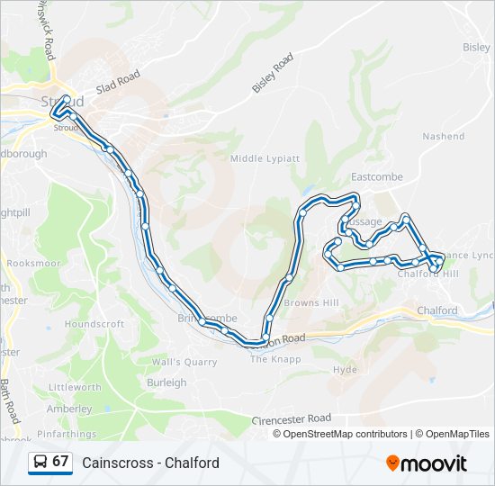 67 Bus Line Map