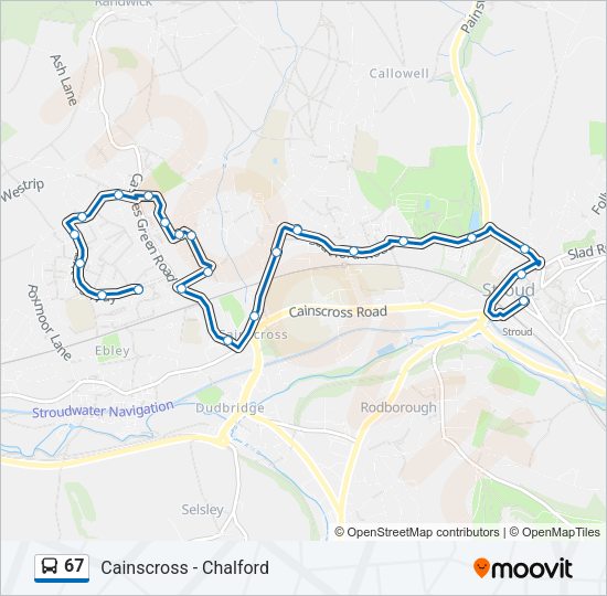 67 Bus Line Map