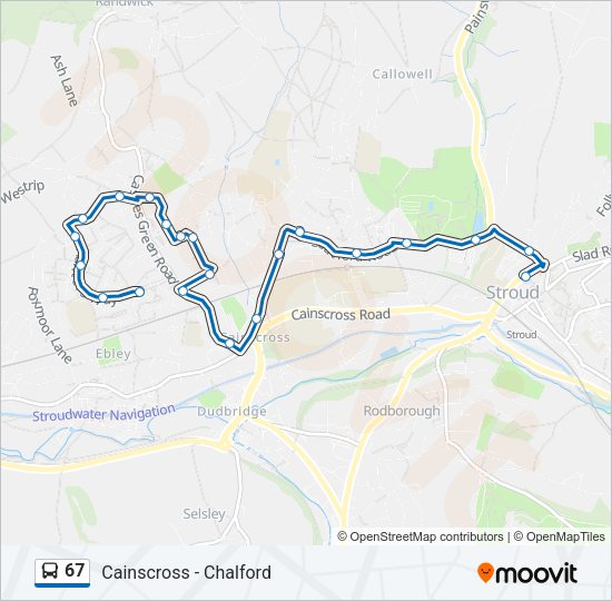 67 Bus Line Map