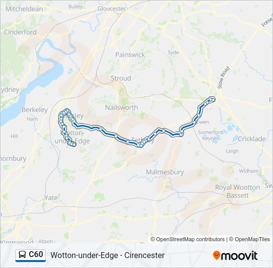 C60 Bus Line Map