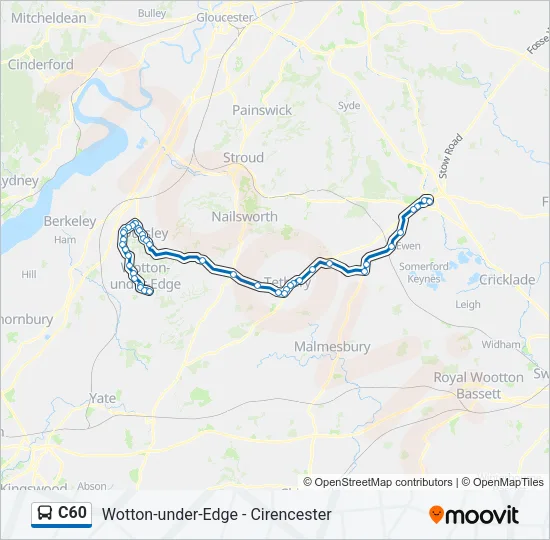 C60 Bus Line Map