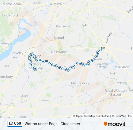 C60 bus Line Map