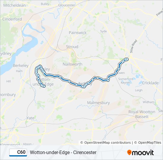 c60 Route Schedules, Stops & Maps Cirencester (Updated)