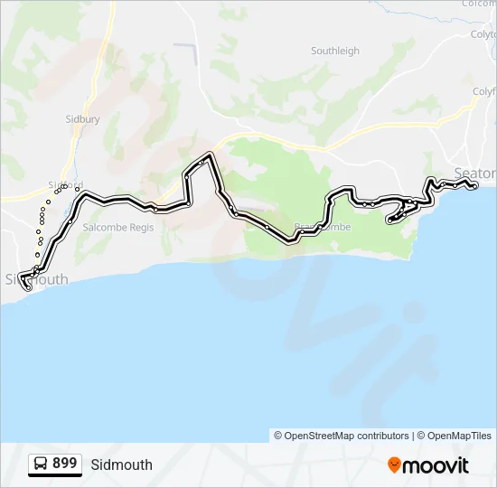 899 Bus Line Map