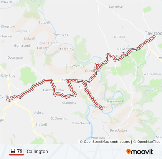 Bus 79 Route Map 79 Route: Schedules, Stops & Maps - Callington (Updated)