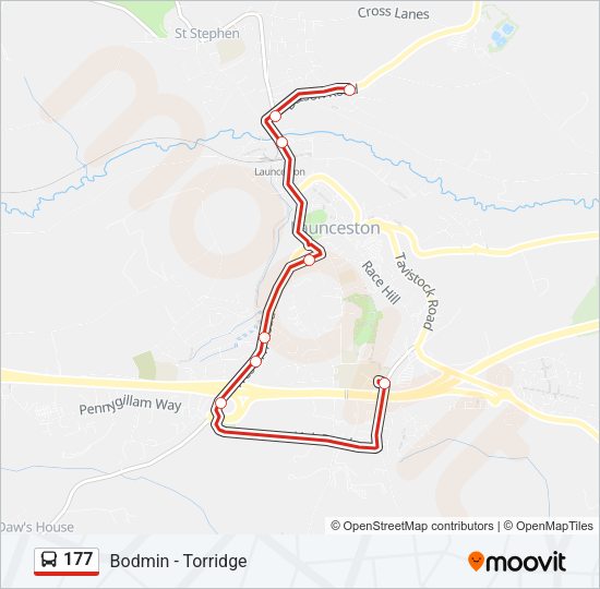 177 Bus Line Map