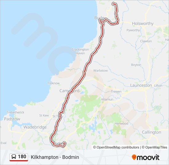 180 Bus Line Map