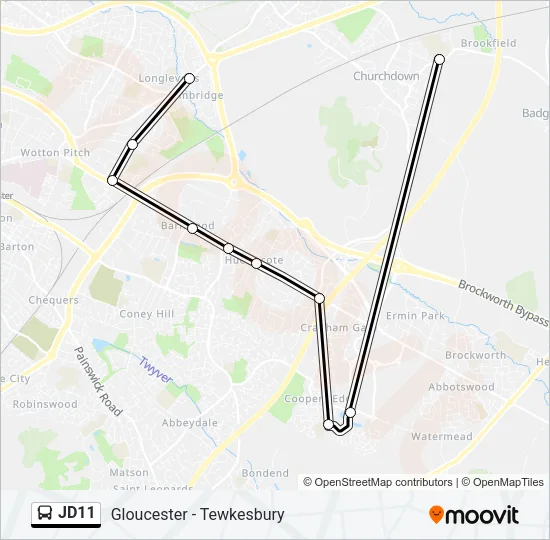 JD11 Bus Line Map