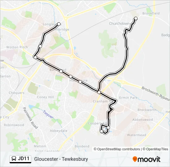 JD11 Bus Line Map
