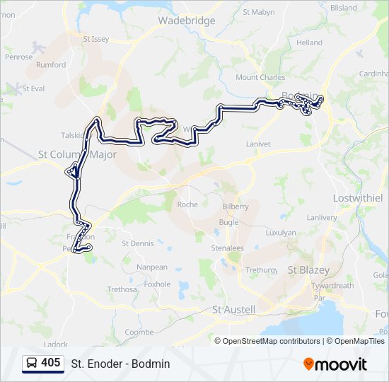 405 Bus Line Map
