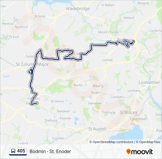 405 Bus Line Map
