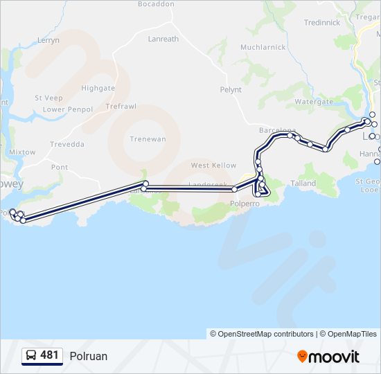 481 Bus Line Map