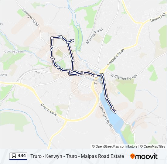 484 Route: Schedules, Stops & Maps - Malpas Road Estate (updated)