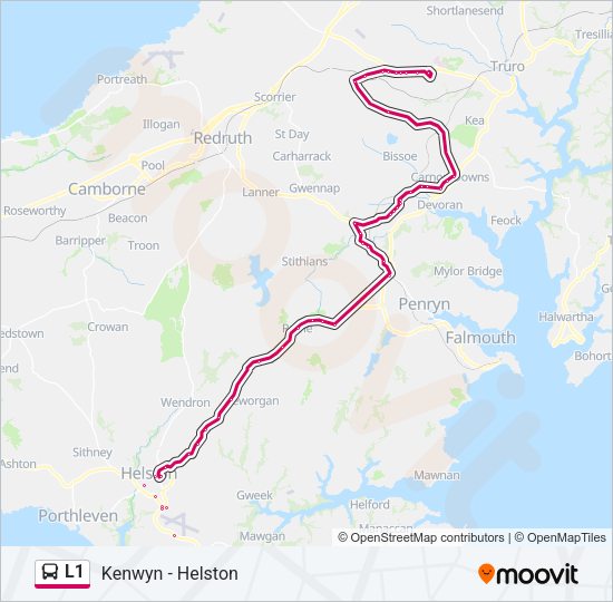 L1 Bus Line Map