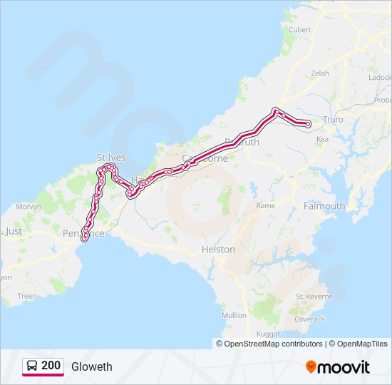 Bus 200 Route Map 200 Route: Schedules, Stops & Maps - Gloweth (Updated)