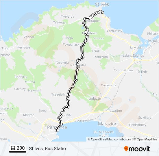 200 Bus Line Map