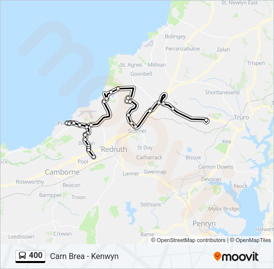 400 Bus Line Map