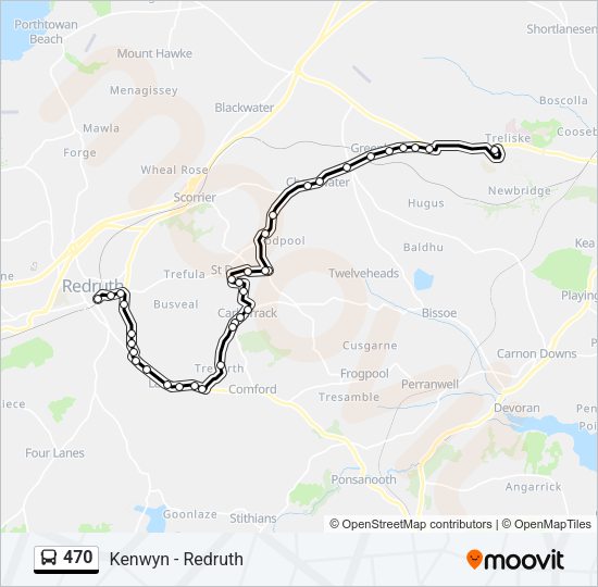 470 Bus Line Map