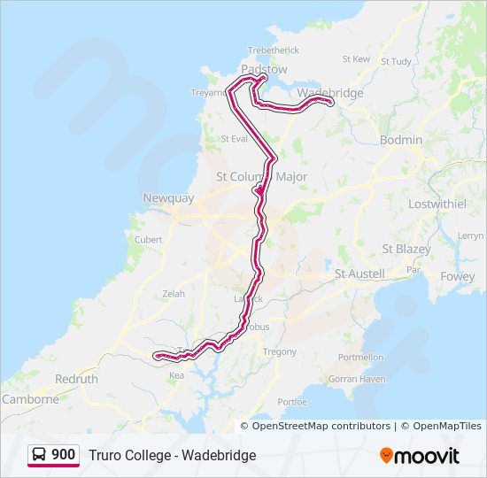 900 Route Schedules Stops Maps Wadebridge Updated 