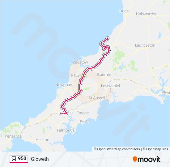 950 Route: Schedules, Stops & Maps - Gloweth (Updated)