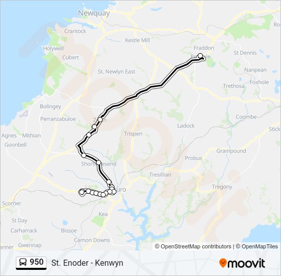 950 Bus Line Map
