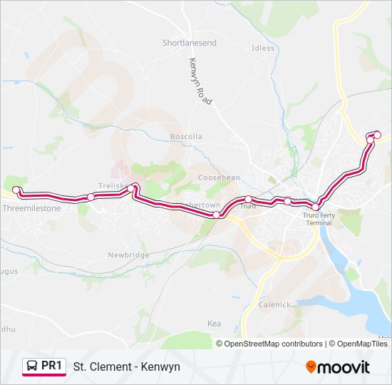 PR1 Bus Line Map
