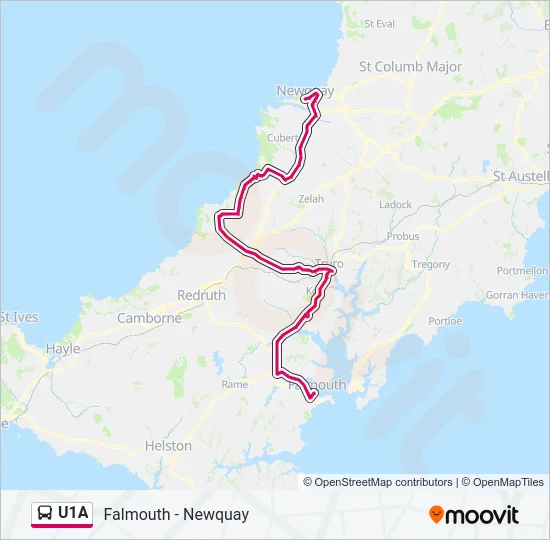 U1A Bus Line Map