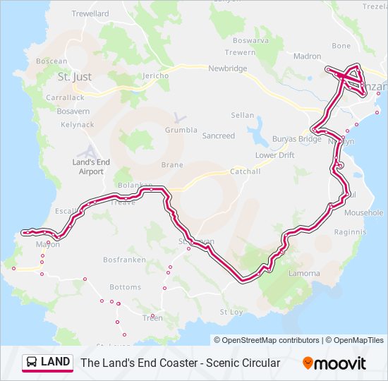 LAND Bus Line Map