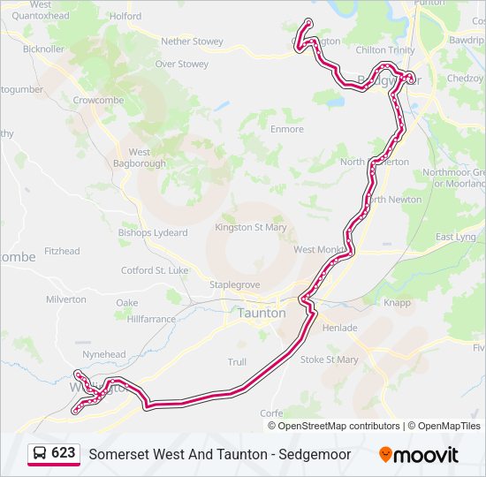 623 Bus Line Map