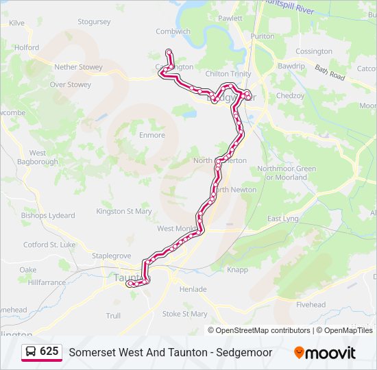625 Bus Line Map